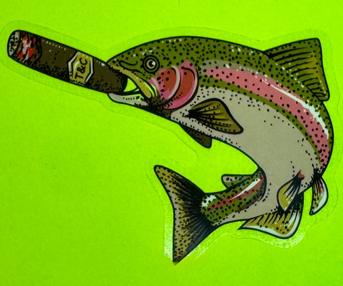 Heritage Trout & Cigars Fish Sticker
