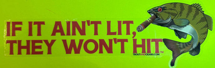 Heritage Trout & Cigars Trout Clear Bumper/Window Sticker (Copy)