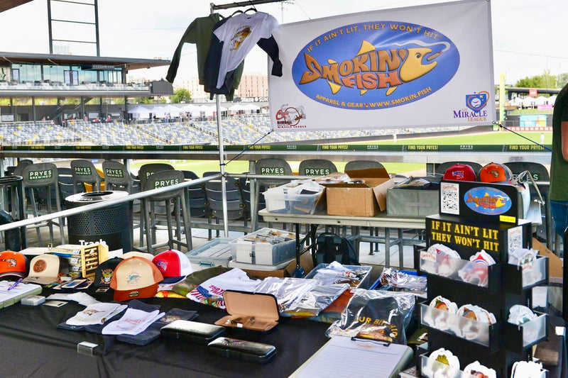 Smokin’ Fish® participating in Cigars & Baseball i(www.cigarsbaseball.com) in Saint Paul in September. 800 attendees received lasered Smokin’ Fish® cigar cutters for as part of their ticket package.