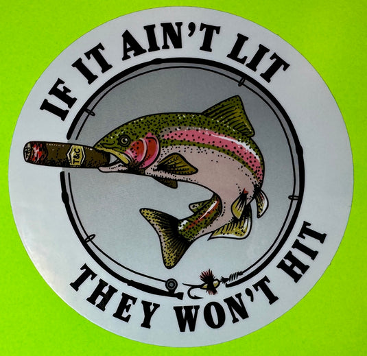 Heritage Trout & Cigars Round Sticker