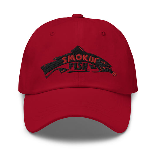 Smokin' Fish® Signature Low Profile Embroidered Cap -- Black Fish